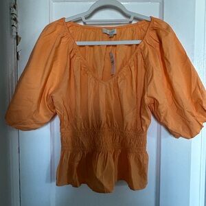 LOFT Women's Vibrant Orange Blouse